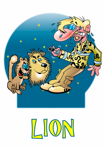 Carte Le Signe Du Lion : Envoyer une Carte Humour 